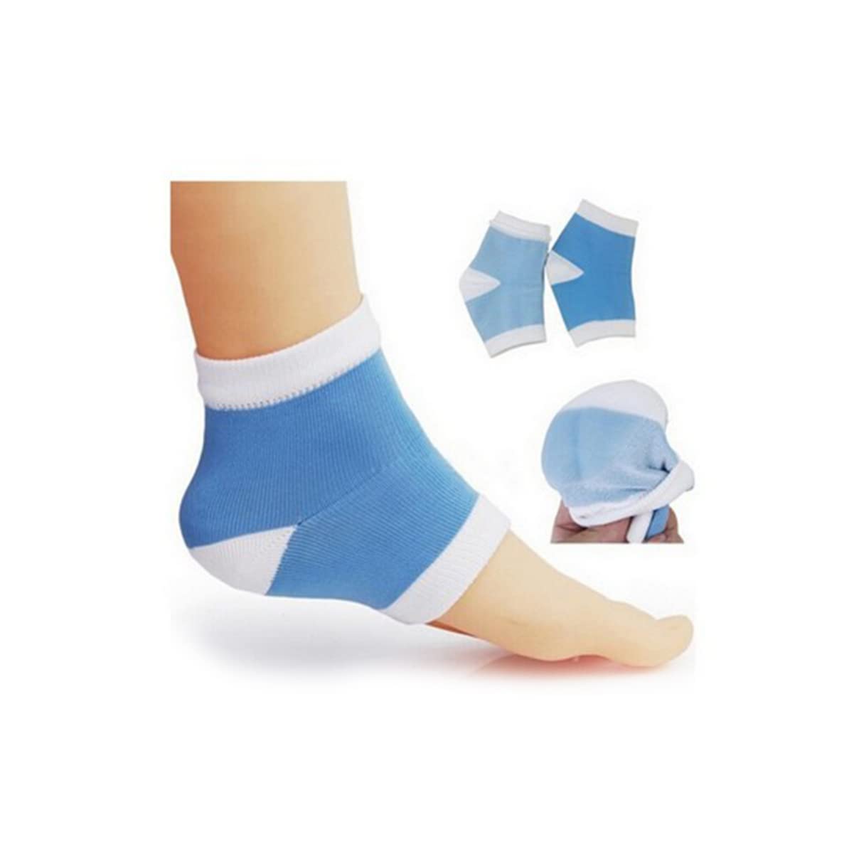 Beaupretty 2 Pairs Whitening Moisturizing Socks for Cracked Heels - Nylon Gel Foot Care Socks with Anti-Chapping Protection - Perfect for Dry Skin & Overnight Foot Treatment