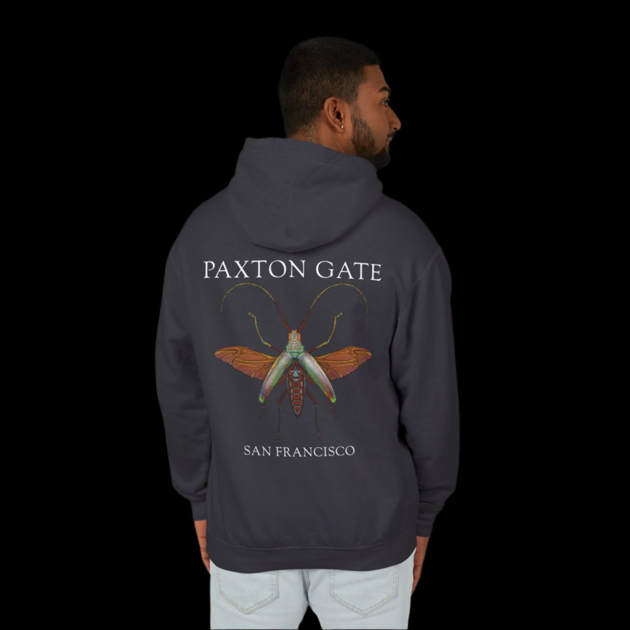 Unisex Paxton Gate Longhorn Beetle Hoodie by Kris Struble - Stylish Insect Print Sweatshirt for Men & Women | Perfect for Casual Wear, Outdoor Adventures & Nature Lovers