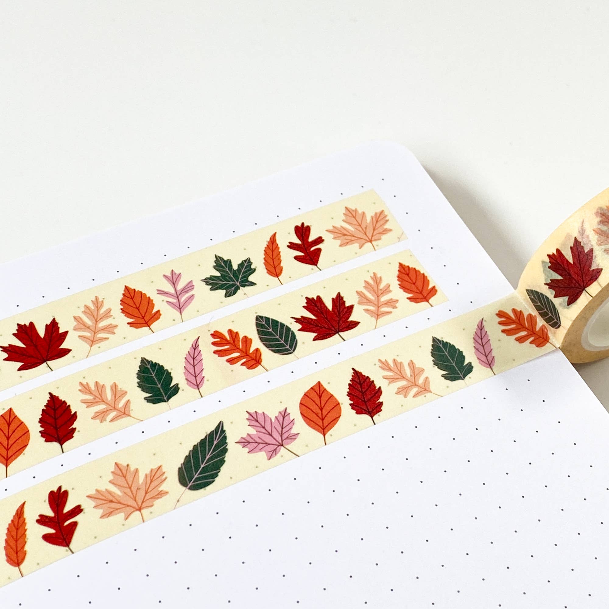 Autumn Leaves Washi Tape - Decorative Japanese Paper Tape for Scrapbooking, Journaling, DIY Crafts, Gift Wrapping & Home Decor
