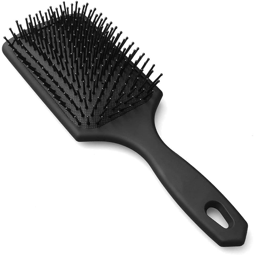 Ghelonadi Detangling & Straightening Hair Brush - Ultra Soft Flexible Nylon Bristles for Smoothing Curls & Frizz - Perfect for All Hair Types (Women) - Ideal for Daily Styling, Salon Use & Travel Accessories