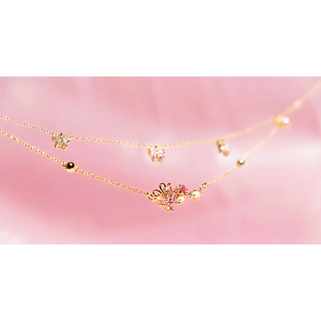Elegant Flutter Charm Choker Necklace for Women - Dainty Butterfly Pendant Layering Chain - Perfect for Date Night, Parties & Everyday Wear