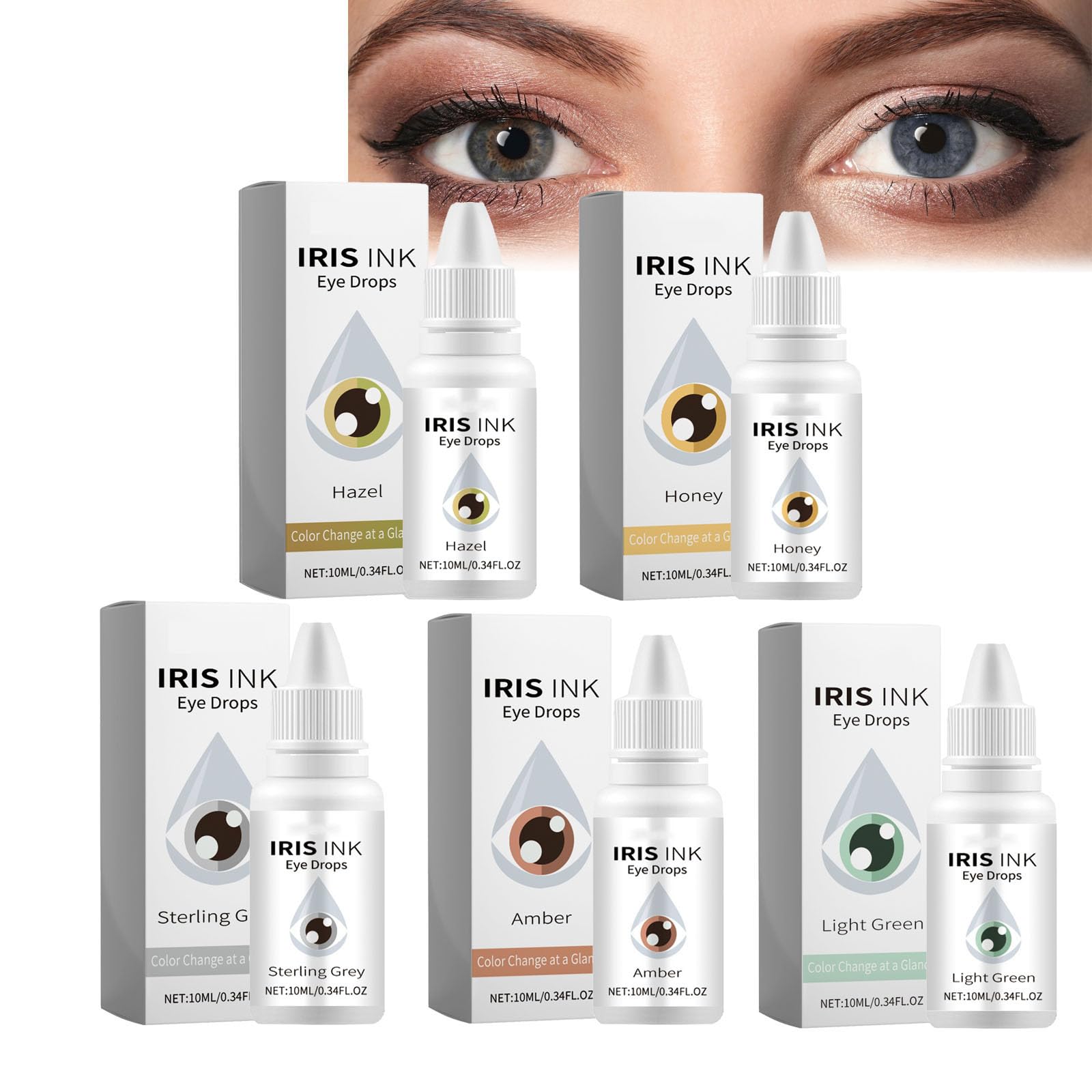 Spectraeye Color Changing Eye Drops - Natural & Safe Formula to Lighten & Brighten Iris Color (5 Shades) | Perfect for Cosplay, Halloween Costumes & Special Effects Makeup