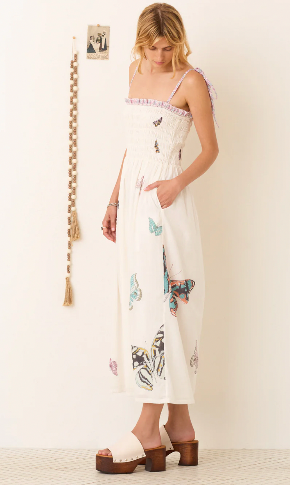Alix of Bohemia Kaia Butterfly Garden Dress - Floral Print Summer Dress for Women | Perfect for Garden Parties, Weddings & Outdoor Events