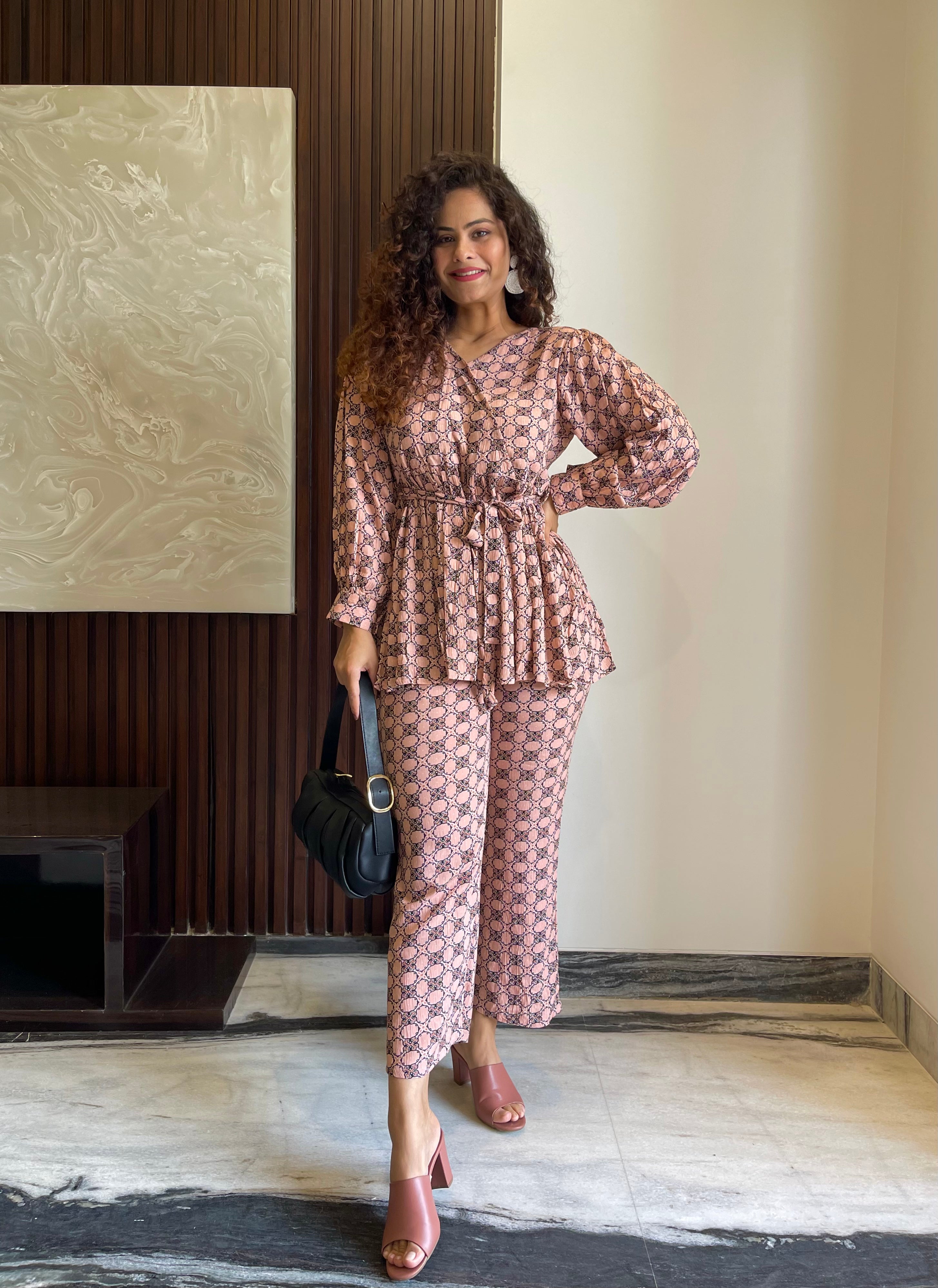 Breezy Beauty Pink Women's Matching Outfit Set - Casual Summer Loungewear for Home & Travel
