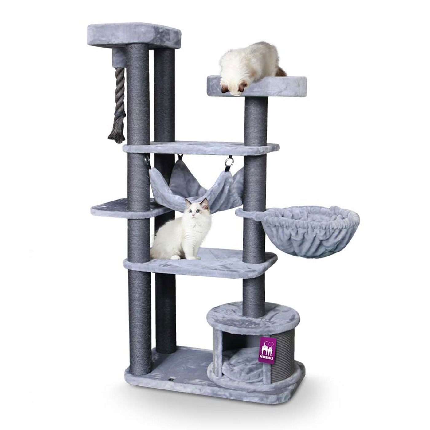 Lucky Rebels Scenic View 175cm Cat Tree - Large Multi-Level Cat Condo with Scratching Posts & Perches - Perfect for Indoor Cats to Play, Climb & Relax
