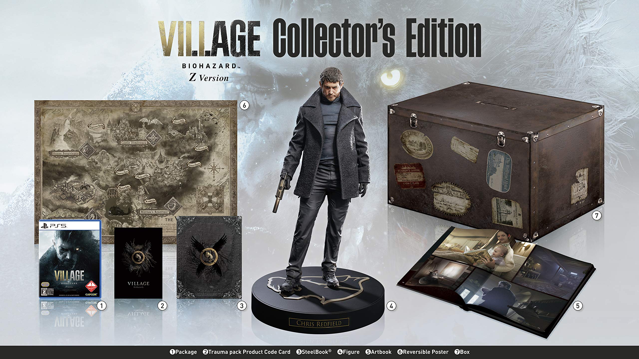 PS5 Resident Evil Village Z Version Collector's Edition - Limited Horror Game Bundle for Hardcore Fans | Perfect for Halloween Gaming & Collector's Displays