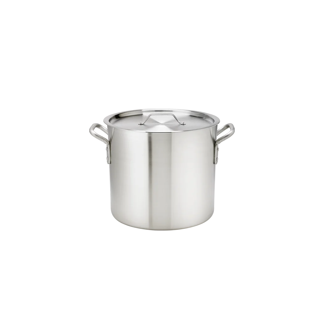 Thermalloy 24 Quart Oversized Heavy Duty Aluminum Stock Pot - Large Cooking Pot for Soups, Stews, Pasta & Canning - Perfect for Home Kitchens & Commercial Use