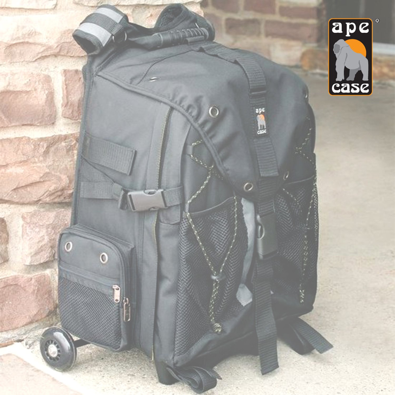 ACPRO4000 Professional Rolling Camera Backpack - Waterproof Wheeled Laptop Bag with Padded Compartment, Adjustable Straps & Rain Cover - Perfect for Travel, Photography & Business Trips - Large Black Durable Case with Rollers