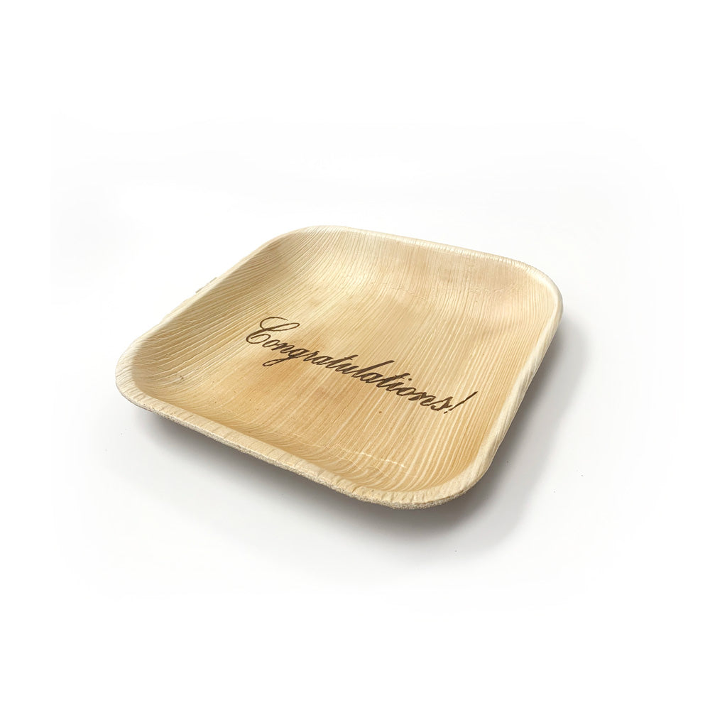 6-Inch Square Palm Leaf Plates (100-Pack) - Eco-Friendly Disposable Plates for Parties, Weddings, and Outdoor Events - Biodegradable & Compostable Dinnerware