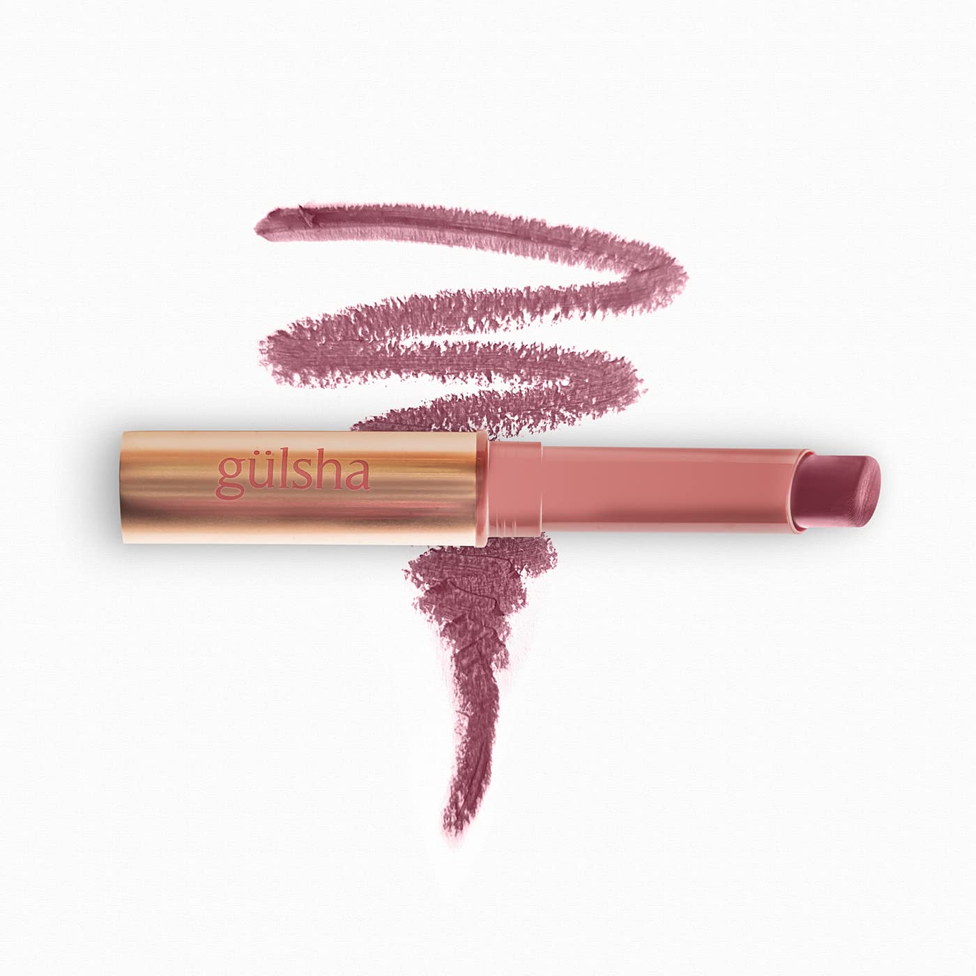 Gulsha Rose Kiss Lip Care Soft Matte Lipstick with Natural Rose Essential Oil - 2g (0.07oz) - Hydrating & Long-Lasting Lip Color for Daily Wear, Date Night & Special Occasions