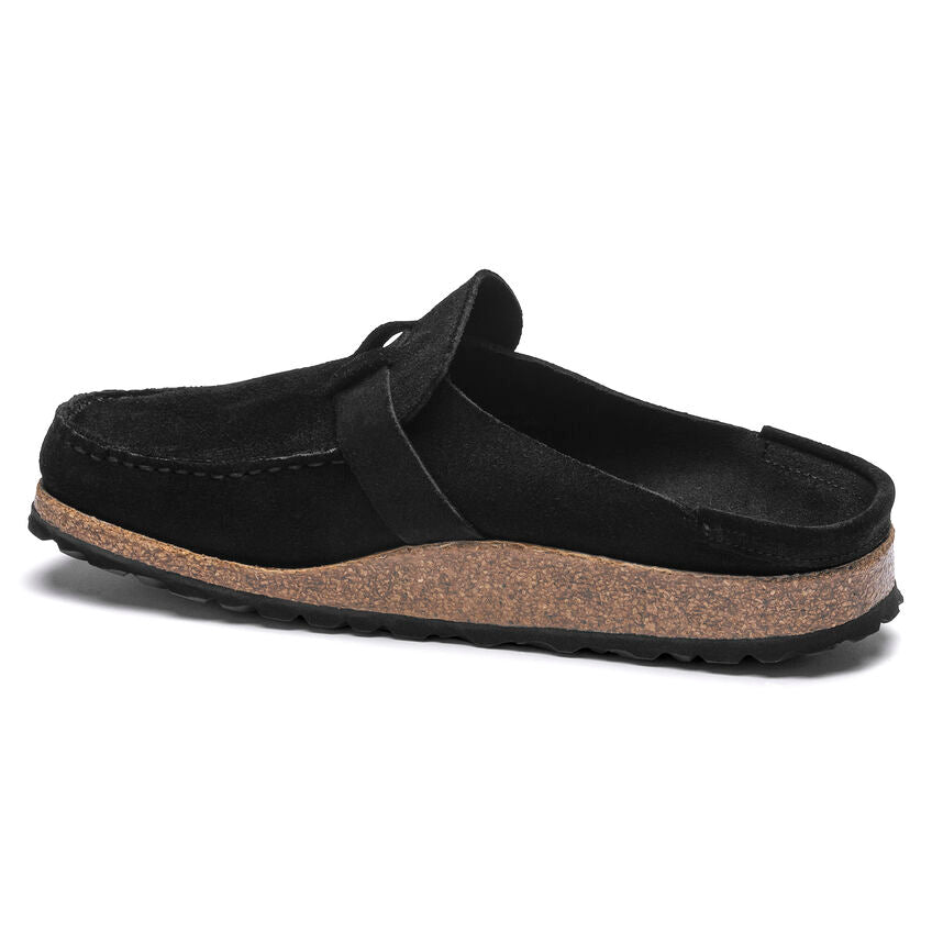 Birkenstock Buckley Suede Leather Clog in Black - Comfortable Slip-On Shoes for Men & Women - Perfect for Home, Office & Casual Wear
