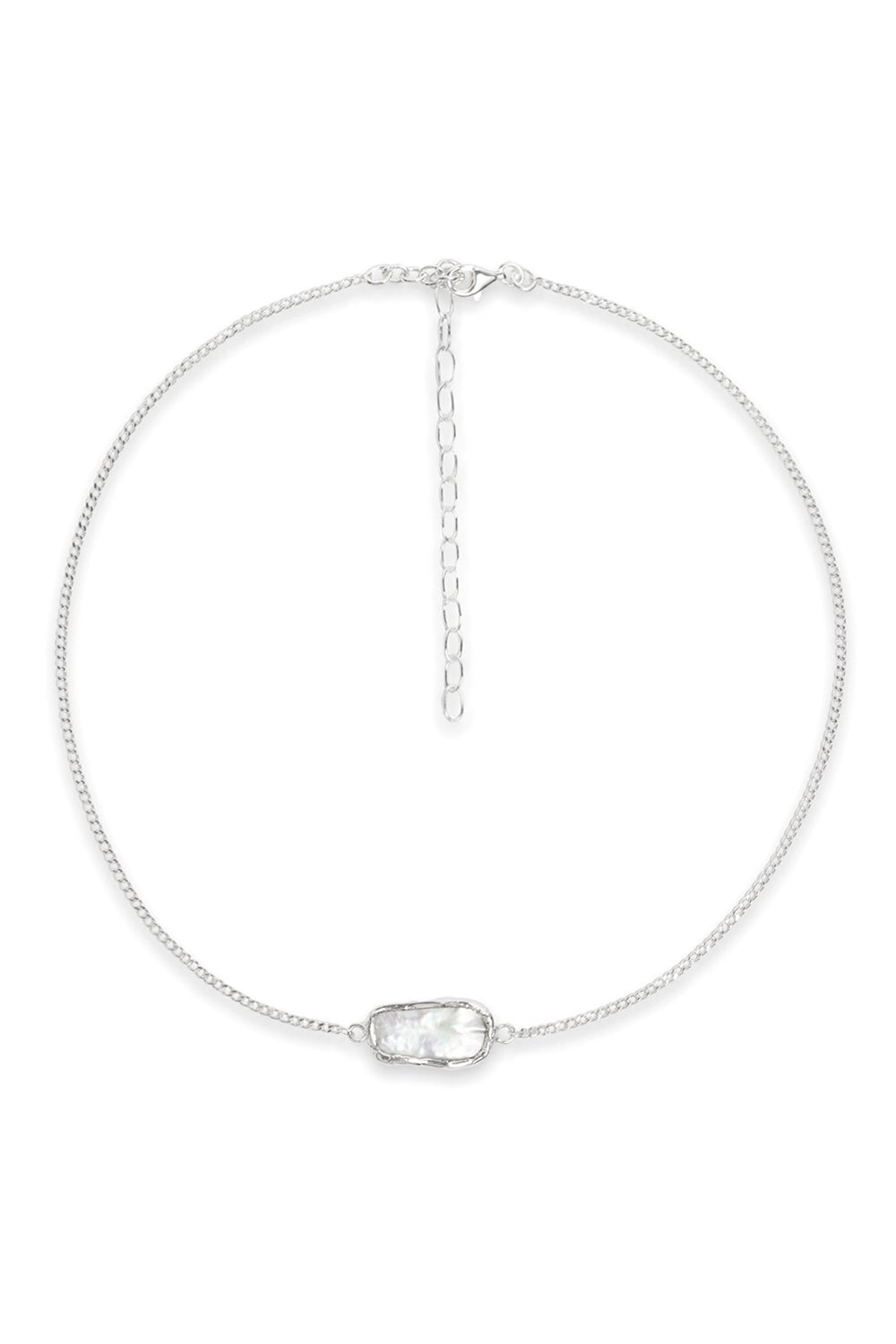 Silver Mermaid Pearl Link Necklace for Women - Elegant Layered Jewelry Gift for Birthday, Anniversary & Special Occasions