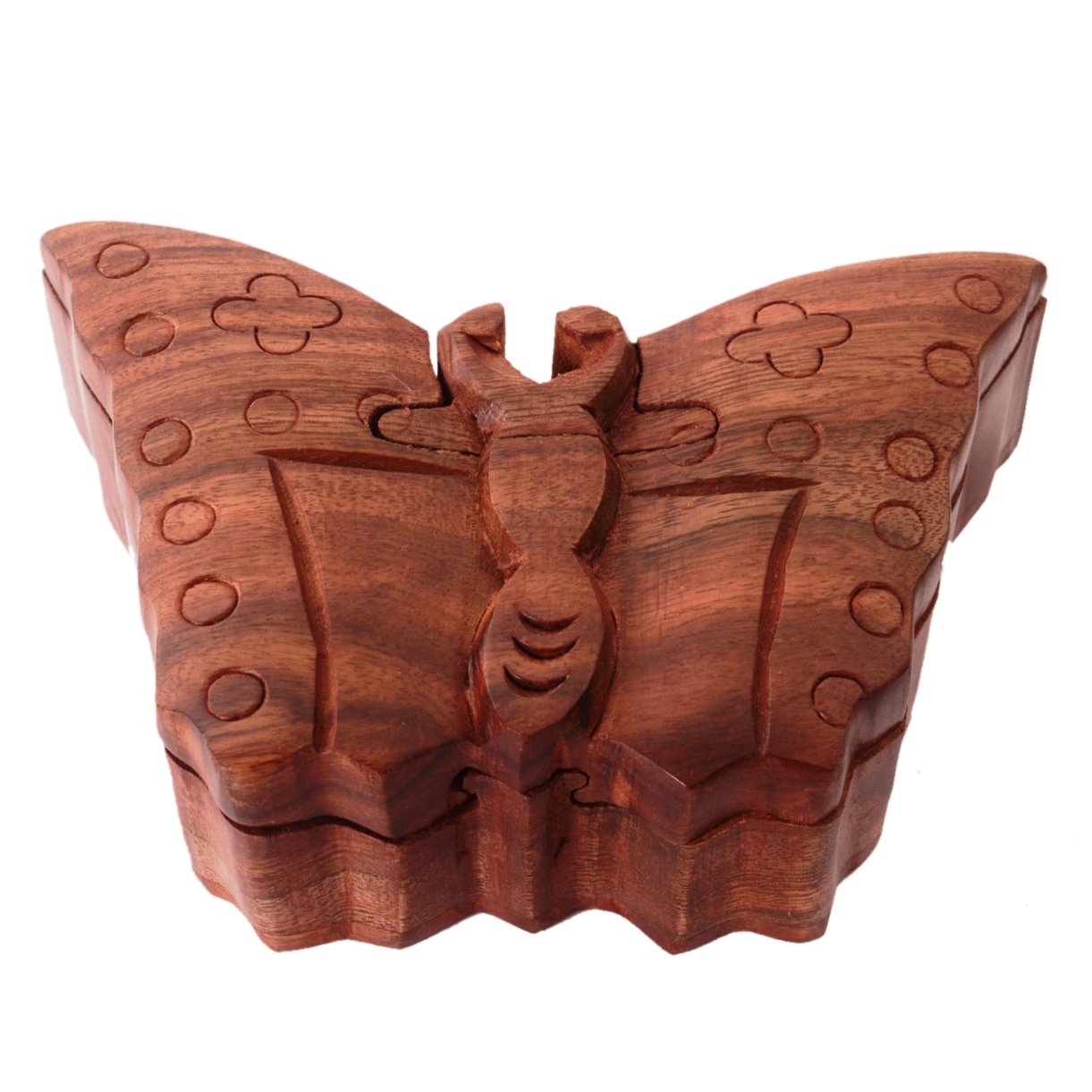 Purpledip Handmade Wooden Puzzle Box 'Butterfly' - Brain Teaser Mystery Keepsake Gift Box with Secret Compartment (11060) | Perfect for Escape Room Games, Treasure Hunts & Unique Gift Giving