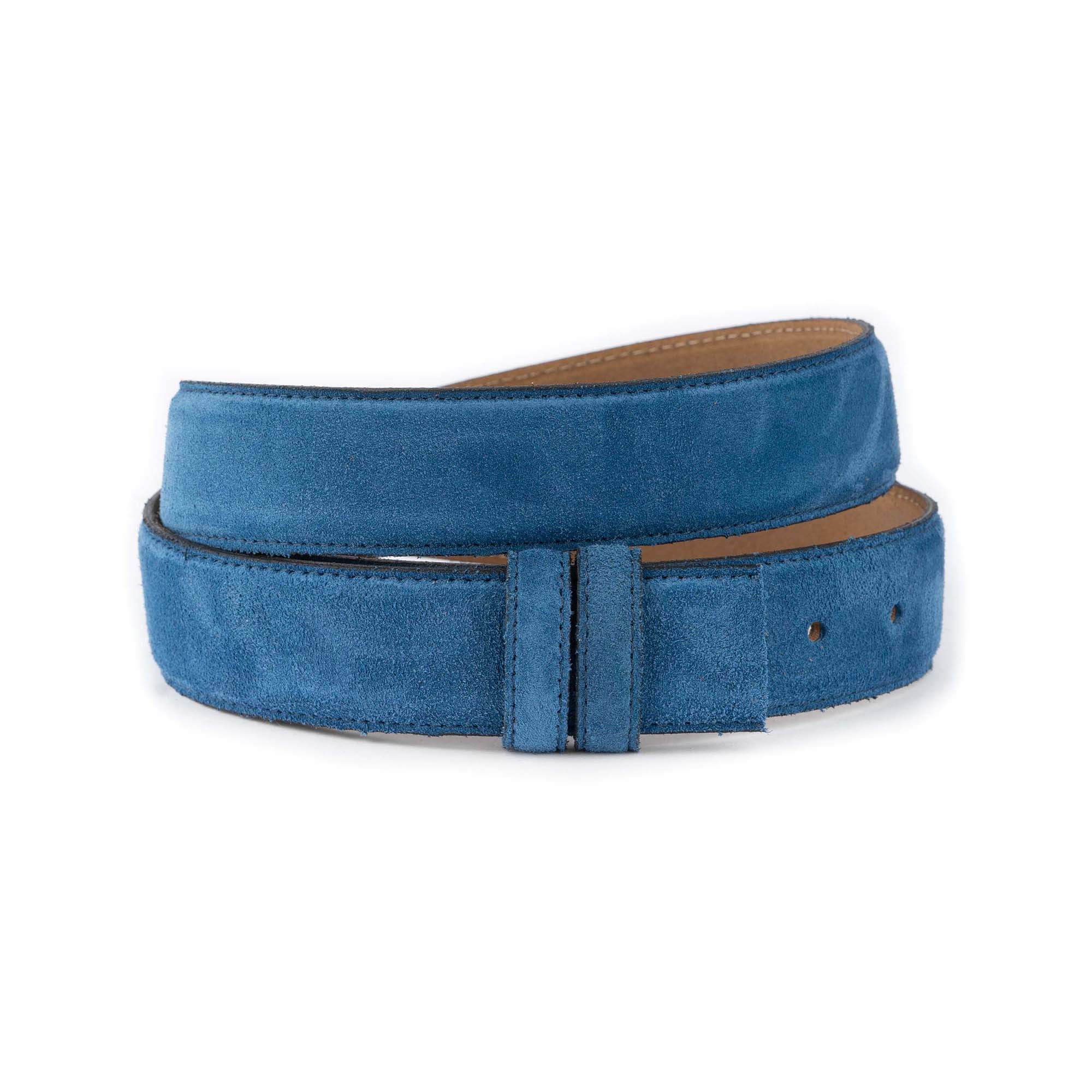 Light Blue Suede Belt Strap Replacement for Cartier Buckles - Premium Leather Watch Band Accessory for Men & Women | Perfect for Dress Watches, Business Attire & Formal Occasions