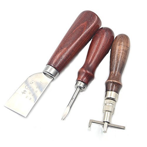 18-Piece Leathercraft Tool Kit - Professional Leather Stitching, Skiving & Handmade Leather Working Tools Set for DIY Leather Projects | Perfect for Crafting Wallets, Belts & Bags