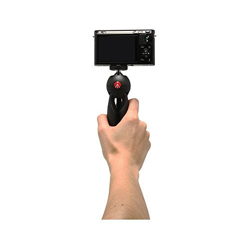 Manfrotto MTPIXI-B PIXI Mini Tripod (Black) - Compact & Lightweight Travel Tripod for Smartphones, Cameras, Vlogging & Photography