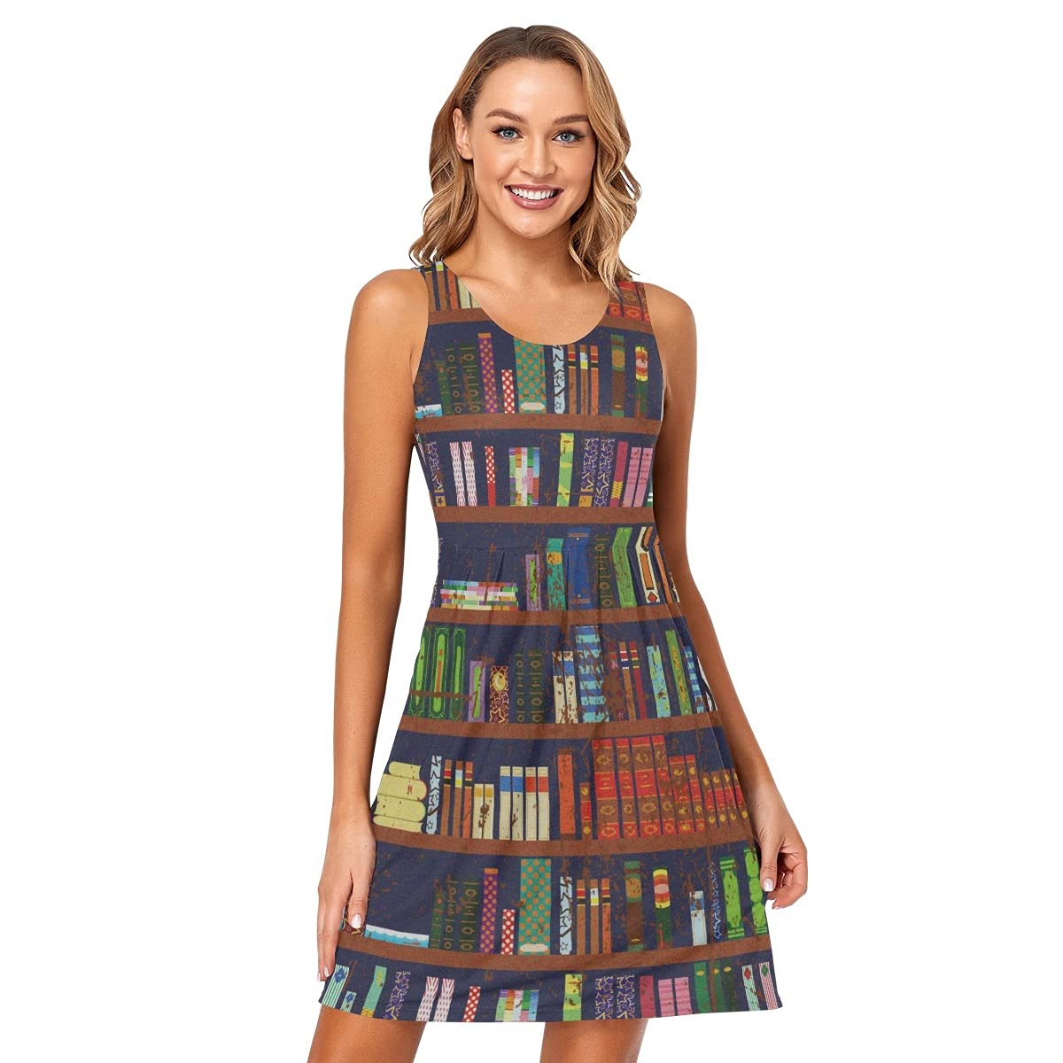 Women's Sleeveless Summer Beach Dress - Casual Sundress with Pockets for Vacation, Pool Party & Outdoor Activities