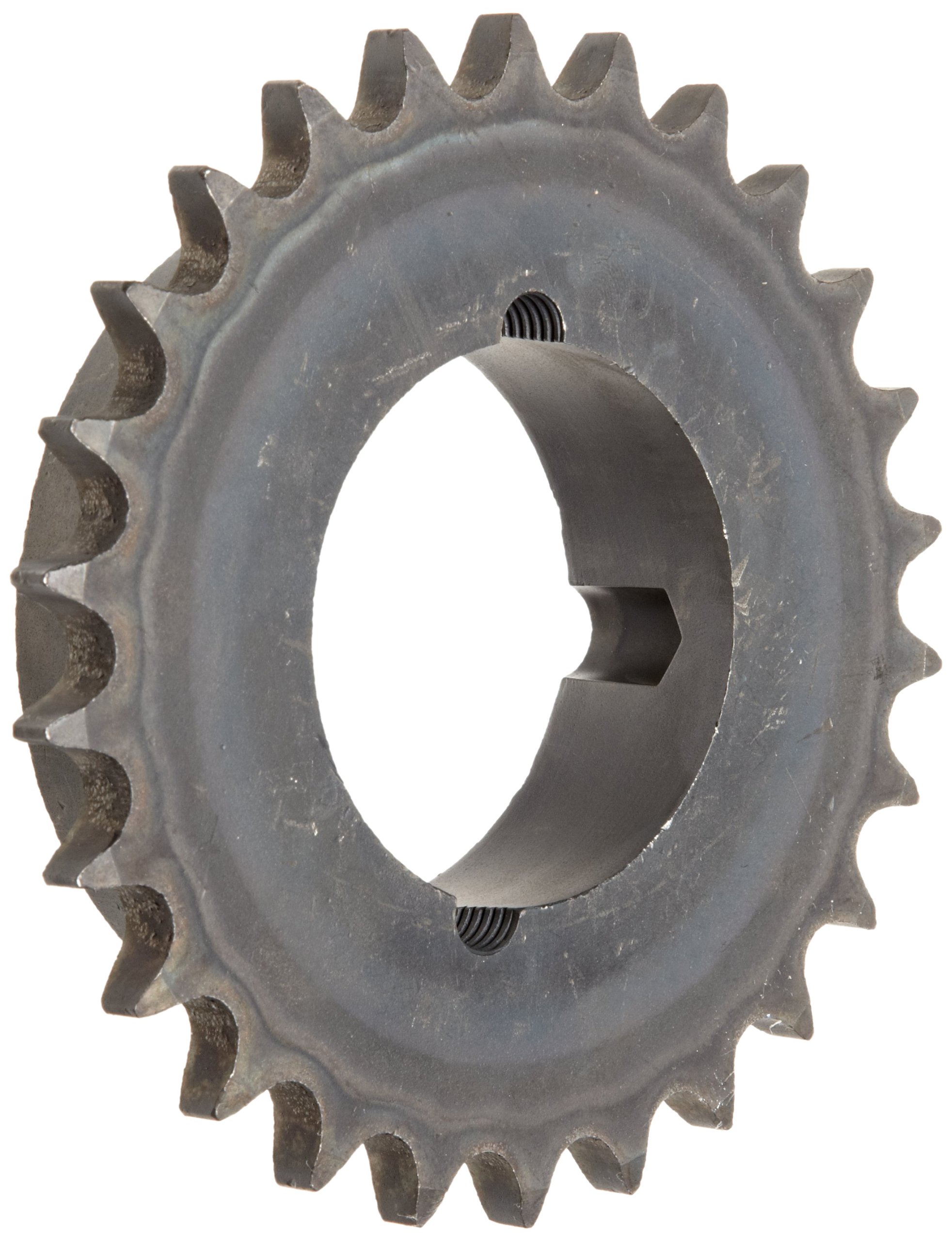 Martin Roller Chain Sprocket - Hardened Teeth, Taper Bushed, Type B Hub, Single Strand, Size 50 (1008 Bushing) - 0.625