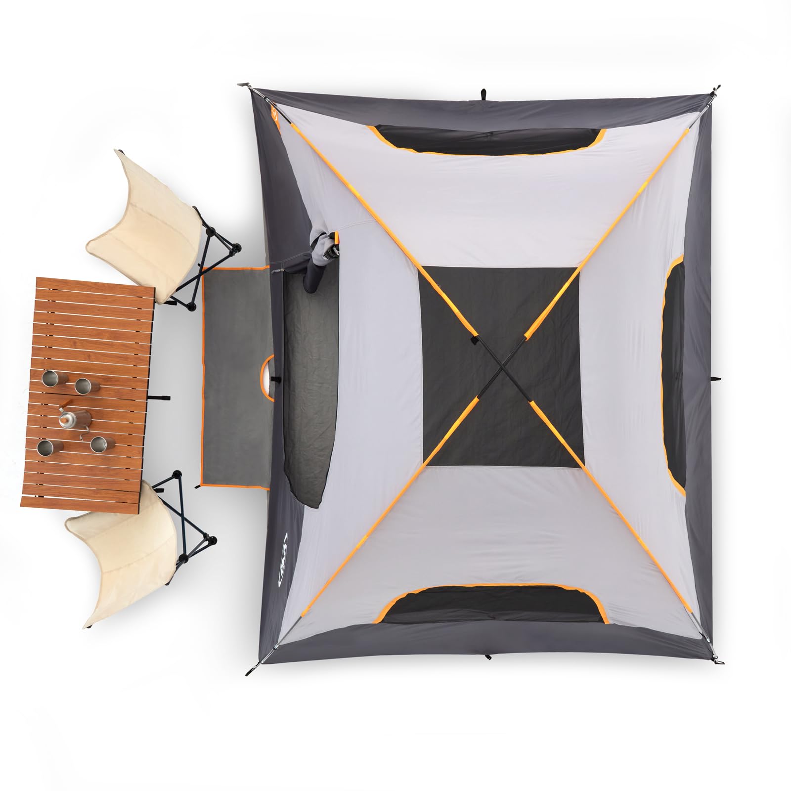 UNP 6-Person Camping Tent with Screen Room - Portable Family Dome Tent for Outdoor Adventures, 14'x11'x72'' - Perfect for Backpacking, Beach Trips & Family Camping