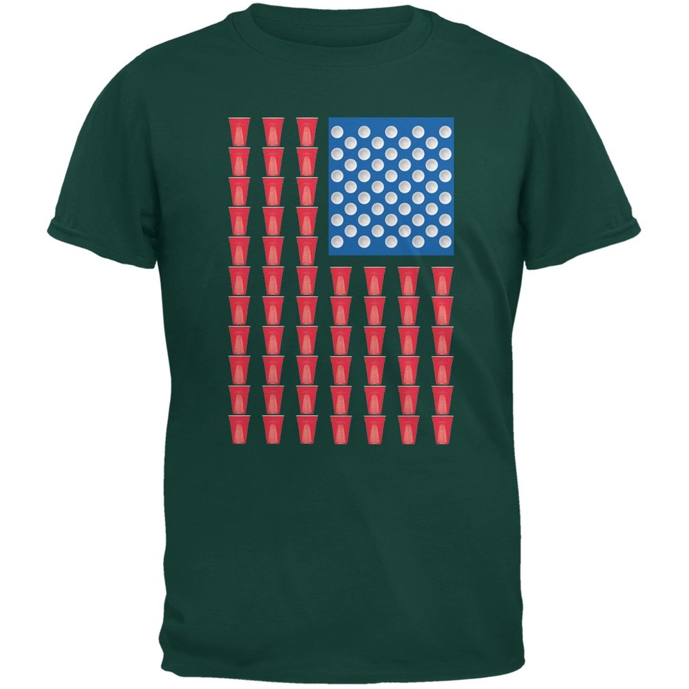 Old Glory St. Patrick's Day American Flag Patriotic Party Cups & Men's T-Shirt - Perfect for Irish-Themed Parties, Pub Crawls & 4th of July Celebrations