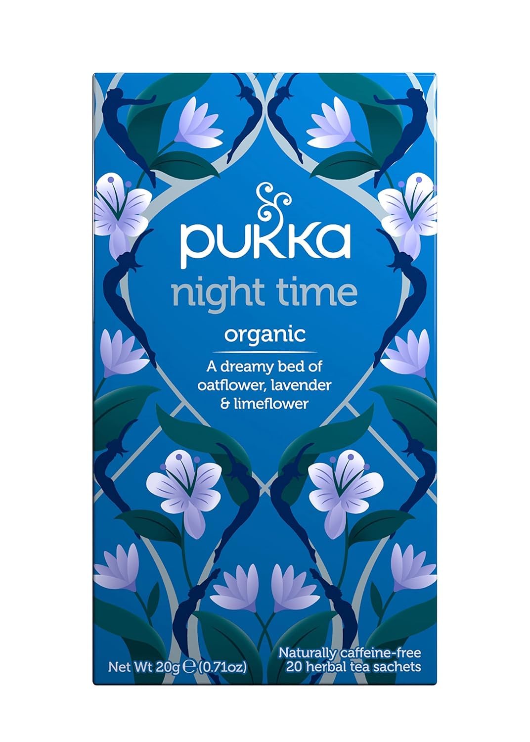Organic Herbal Sleep Tea with Chamomile, Lavender & Valerian - Pukka Night Time Relaxation Tea, 20 Tea Bags - Perfect for Stress Relief & Better Sleep Before Bedtime