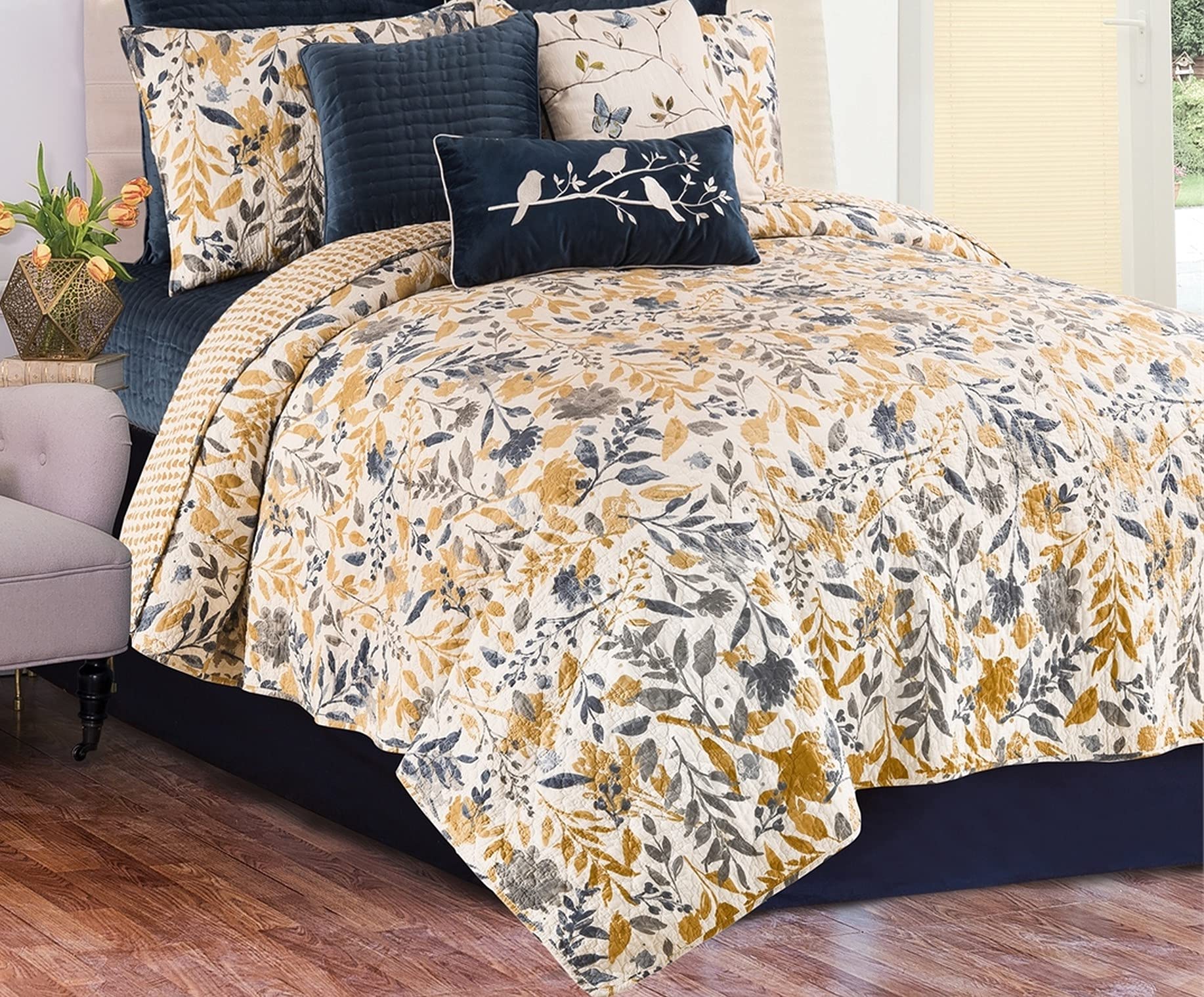 C&F Home 82450.3kSET Natural King Size Quilt Set - 108