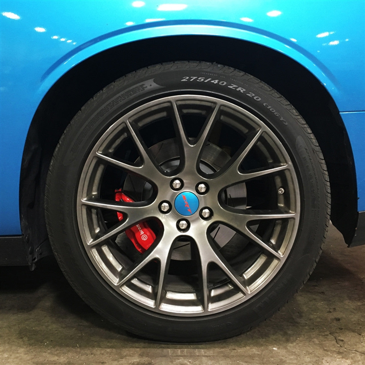 American Brother Designs SRT Wheel Center Caps for Dodge Challenger & Charger (2015-2023) | Premium Hub Caps Replacement | Perfect for Car Shows & Daily Driving