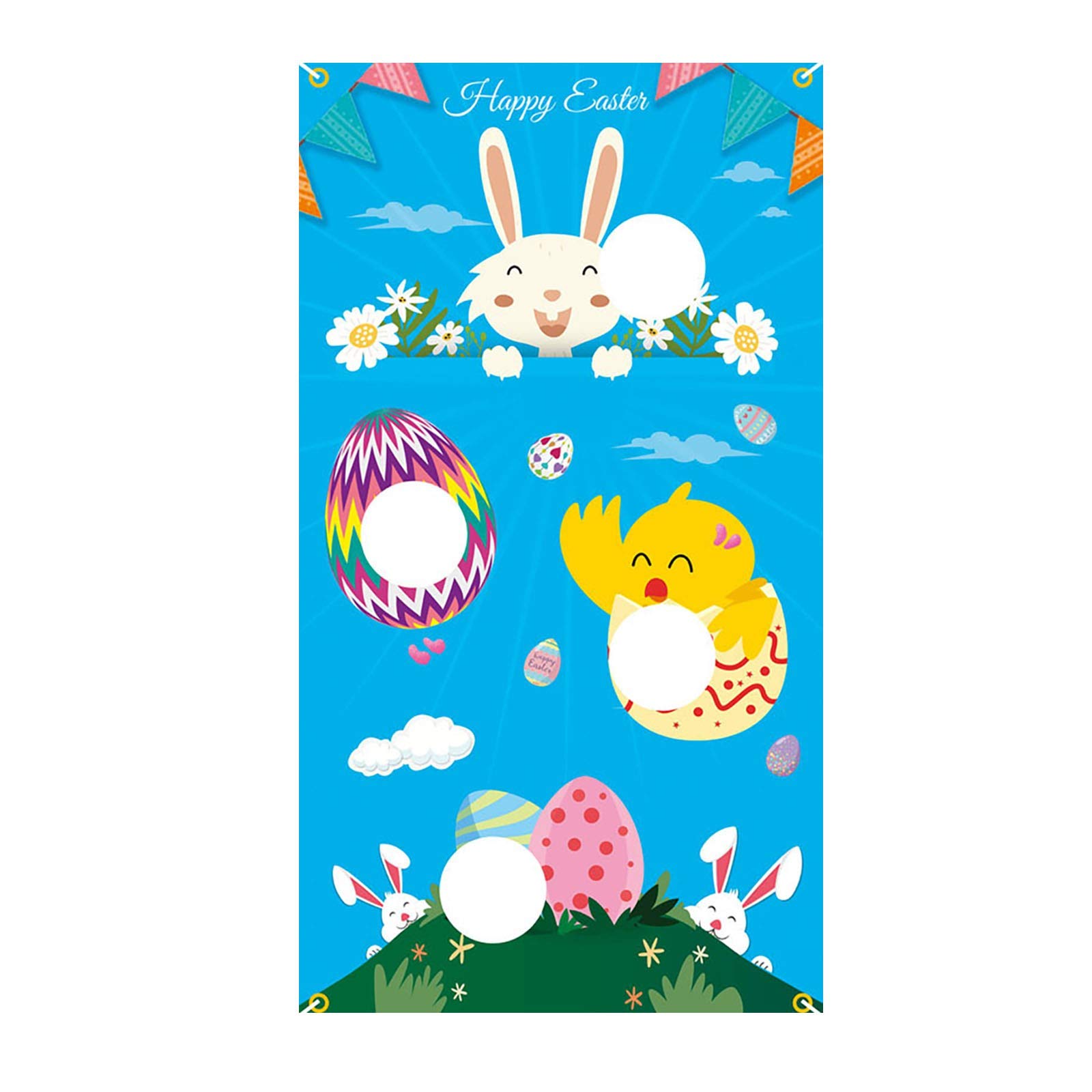 Colorful Bunny Flag Pole Holder with Sandbag Base - Easter Party Decoration, Parent-Child Outdoor Games, Garden & Yard Banner Hanging Accessories (Multicolor, One Size) - Perfect for Easter Celebrations, Backyard Parties, and Family Outdoor Activities
