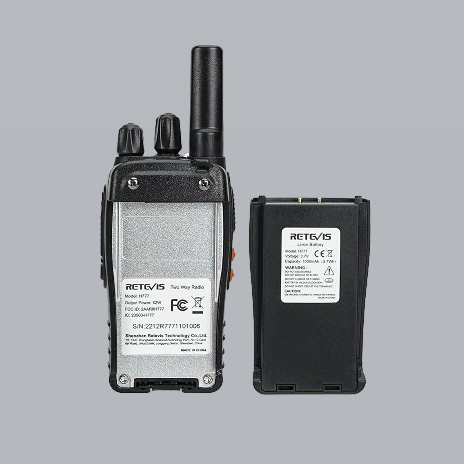 Retevis H777 Long Range Walkie Talkies - 16 Channel FRS Two Way Radios with Rechargeable Battery, Integrated Charging Base & Flashlight (6 Pack) - Ideal for Outdoor Adventures, Construction Sites, and Emergency Communication