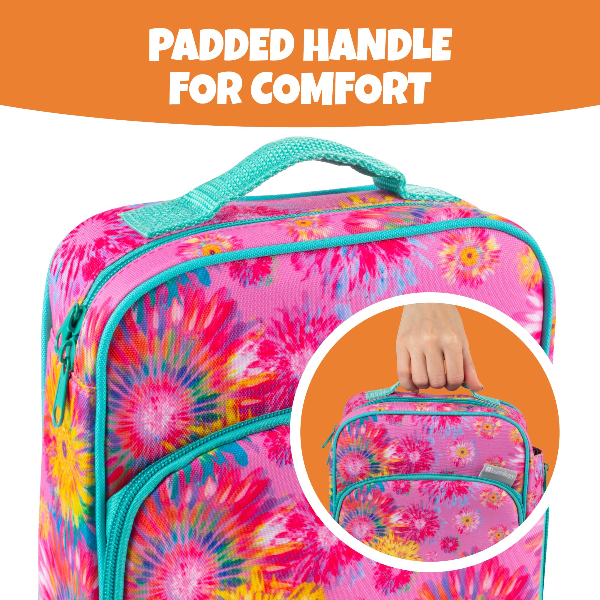 Bentology Insulated Lunch Box for Kids - Reusable Bento Lunch Bag for Boys & Girls - Leakproof & Thermal Tote for School, Work, or Picnics