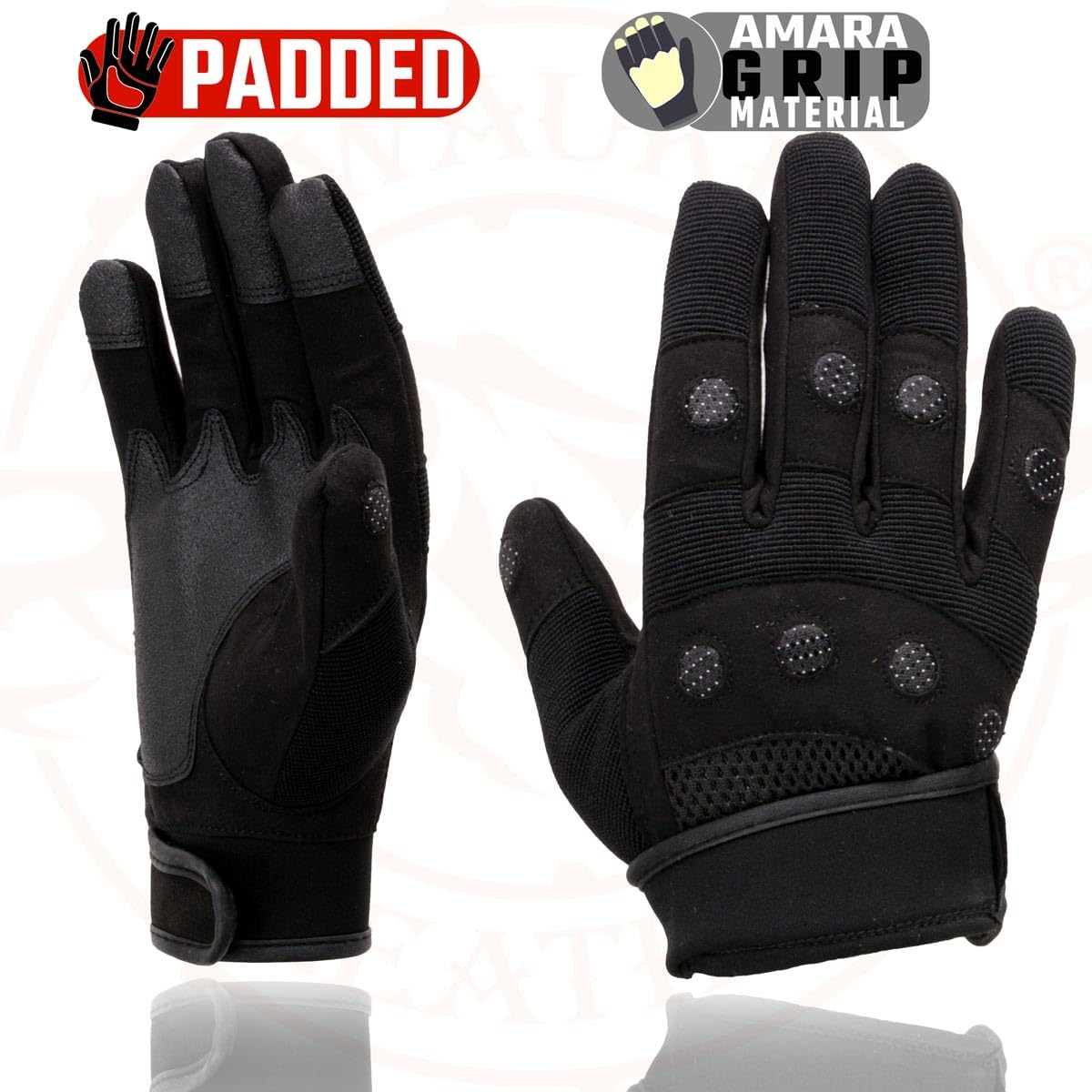 Shaf International Men's Breathable Mesh Gloves - Lightweight Work & Sports Gloves for Cycling, Gym, Construction & Outdoor Activities