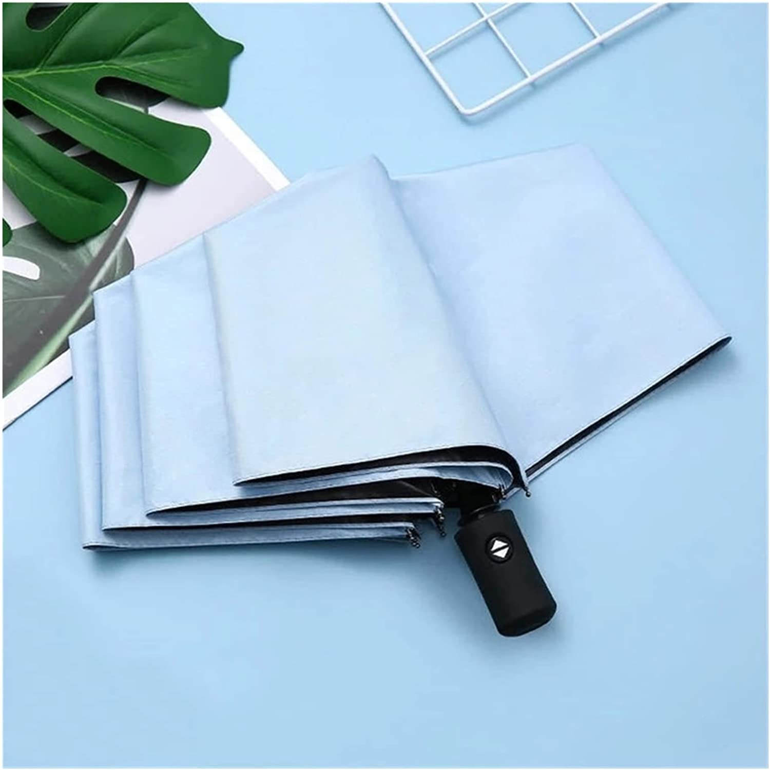 Compact Automatic Travel Umbrella - UV Protection, Windproof, Folding, Portable for Sun & Rain - Blue (One Size) - Perfect for Commuting, Hiking, Beach & Outdoor Activities