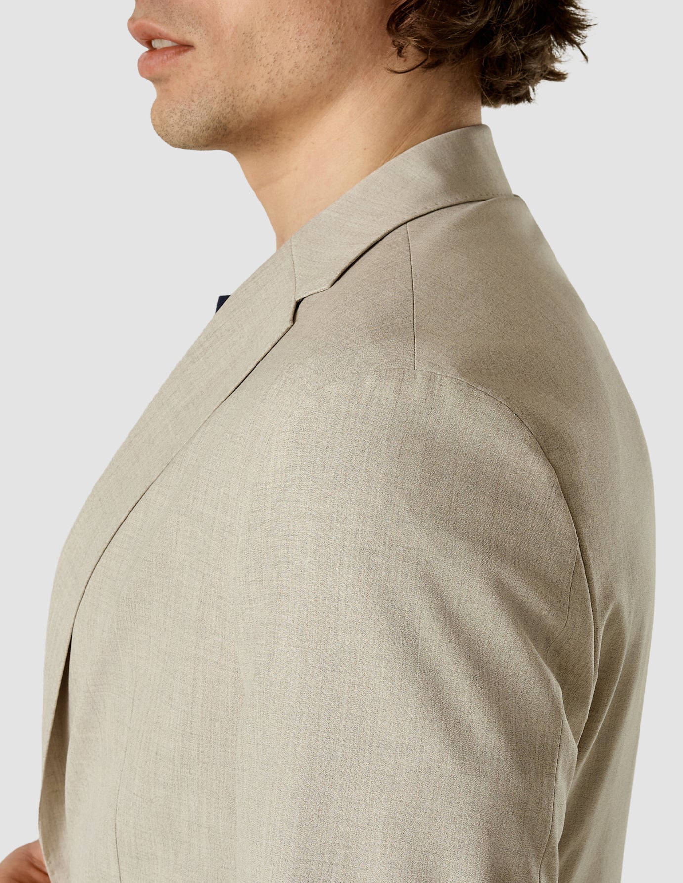 Premium Tech Linen Blazer for Men - Lightweight Breathable Sandshell Color Business Casual Jacket - Perfect for Office Wear, Summer Weddings & Smart Casual Outfits