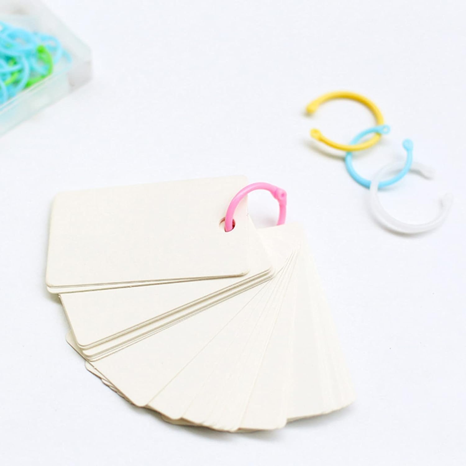 30-Pack Multicolor Plastic Binder Rings - 15mm (0.59 Inch) Loose Leaf Book Rings for School, Office & Home - Organize Notebooks, Keychains & Documents - Durable Jump Rings for DIY Projects & Office Supplies