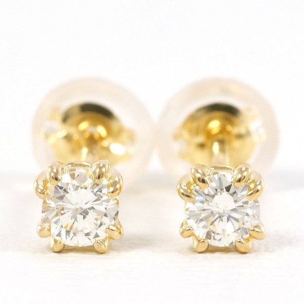 18K Yellow Gold Diamond Stud Earrings for Women - Elegant & Timeless Jewelry Gift for Anniversary, Wedding, or Special Occasions