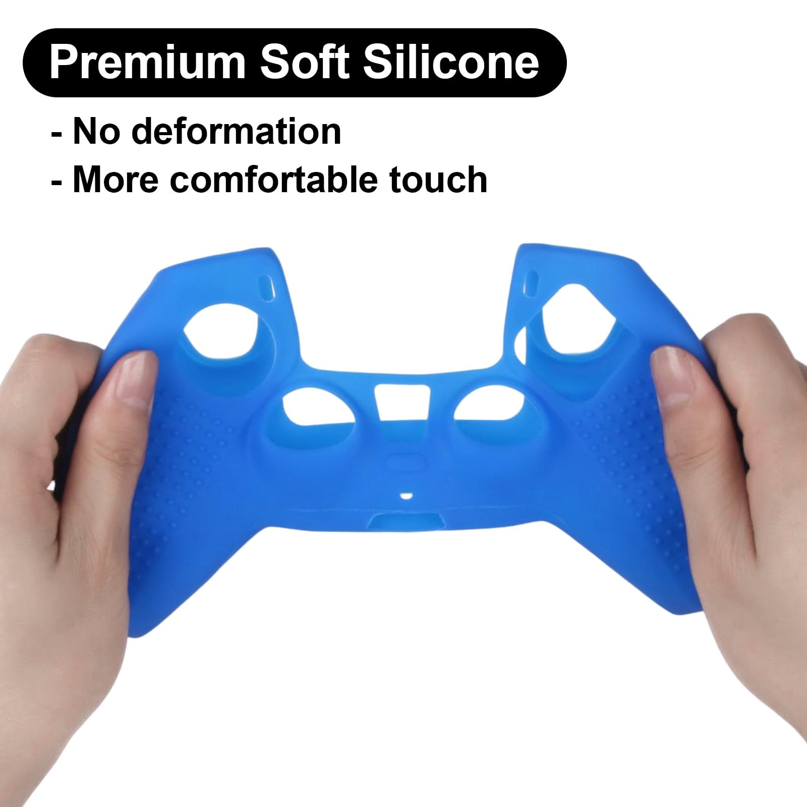 PS4 Controller Silicone Cover - 2 Pack Anti-Slip Skin with Thumb Grips for Gaming Comfort