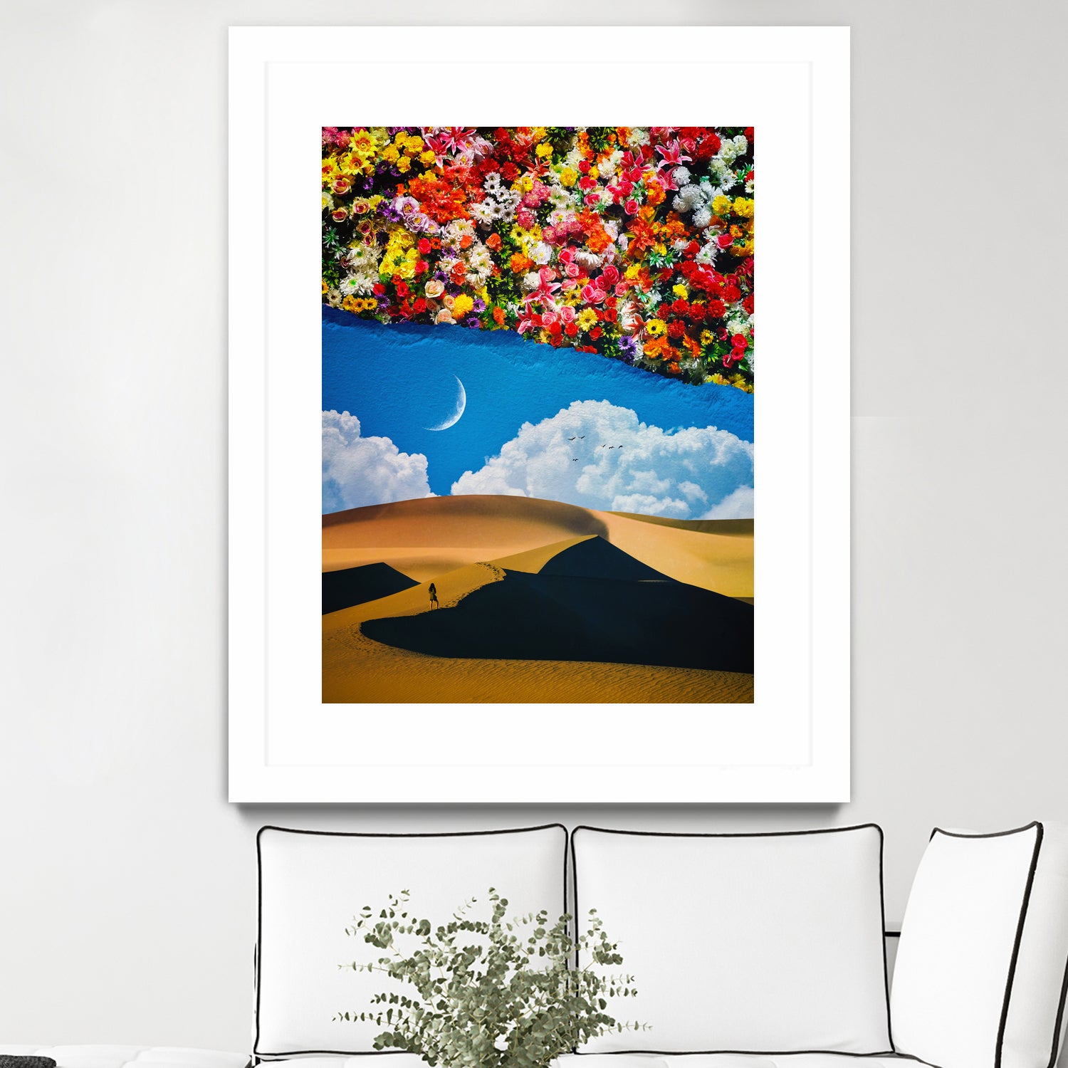 A Desert Full Of Flowers - Beautiful Floral Wall Art for Home & Office Decor | Perfect for Living Room, Bedroom, or Gift