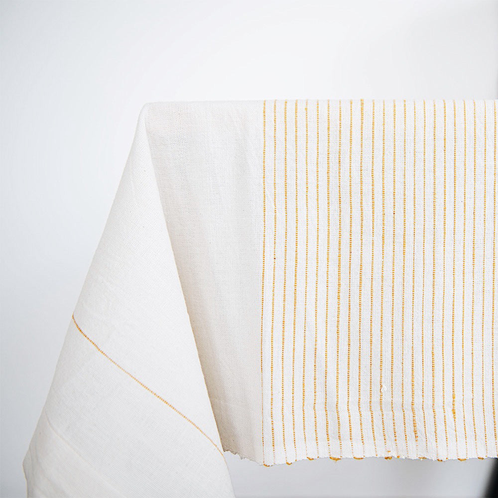 Premium Ethiopian Cotton Tablecloth with Daffodil Design - Elegant Dining Decor for Weddings, Parties & Home Decor