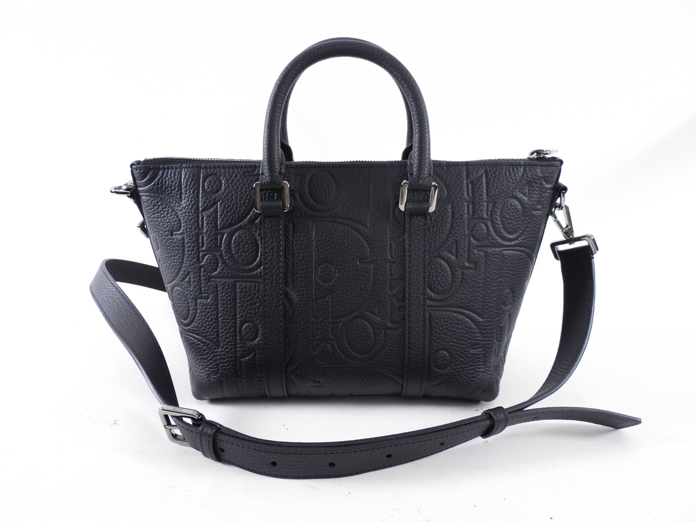 Christian Dior Black Gravity Leather Weekender 25 Bag - Luxury Travel Bag for Women, Perfect for Weekend Getaways & Business Trips