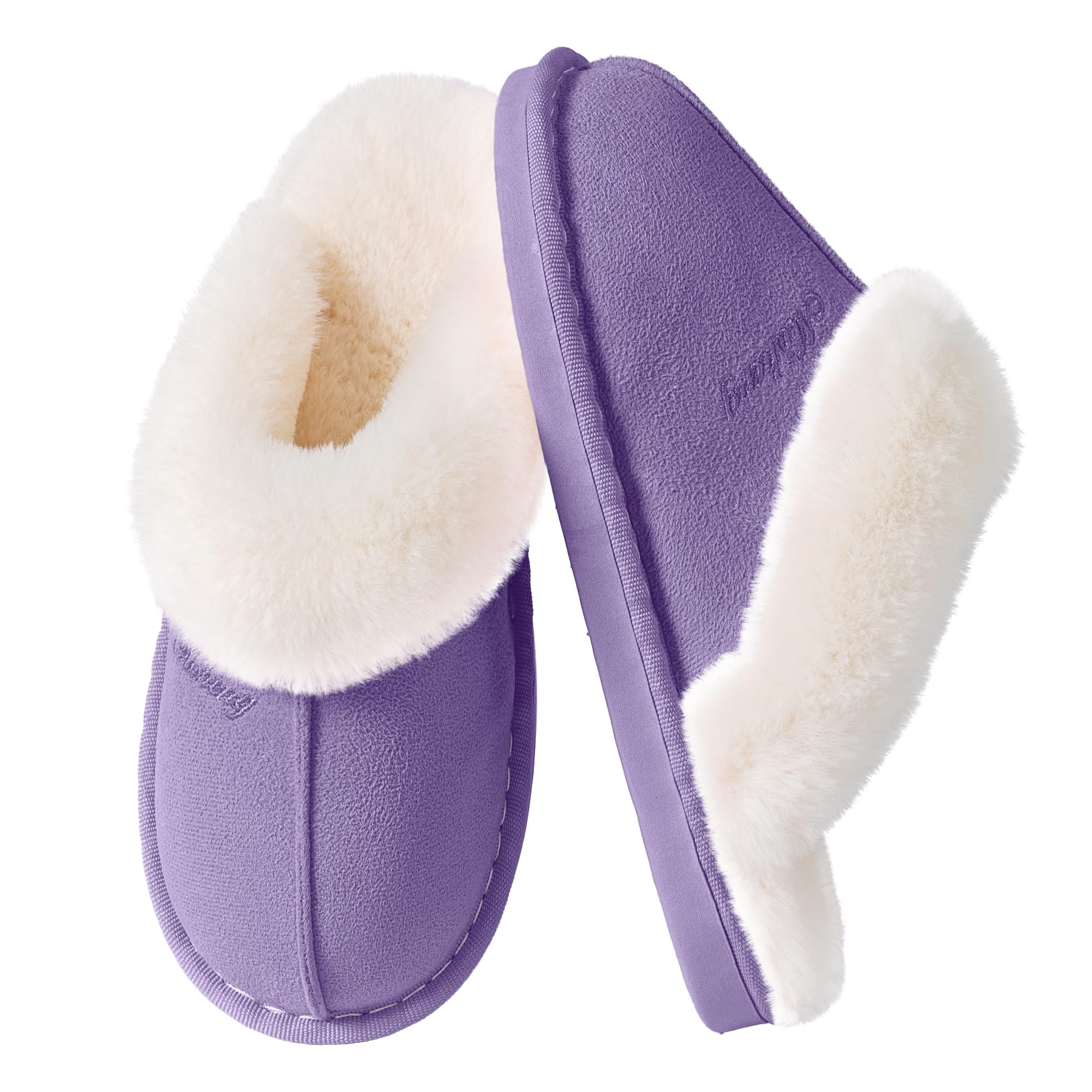 Women's Fluffy Memory Foam Slippers - Non-Slip Indoor/Outdoor House Shoes for Comfort & Warmth - Perfect for Home, Office, and Relaxation