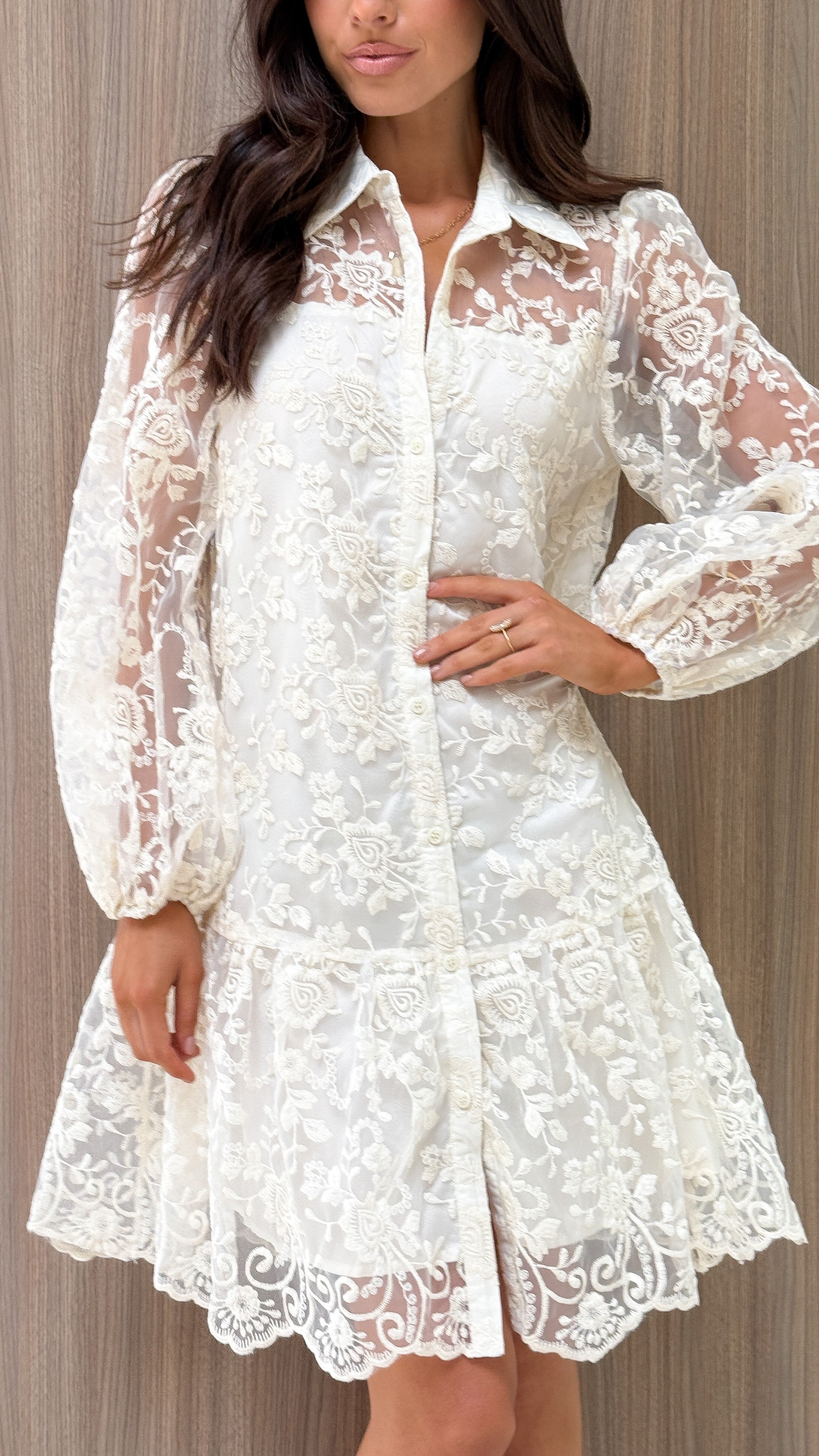 Elegant White Acacia Lace Mini Dress for Women - Perfect for Cocktail Parties, Date Nights & Summer Weddings