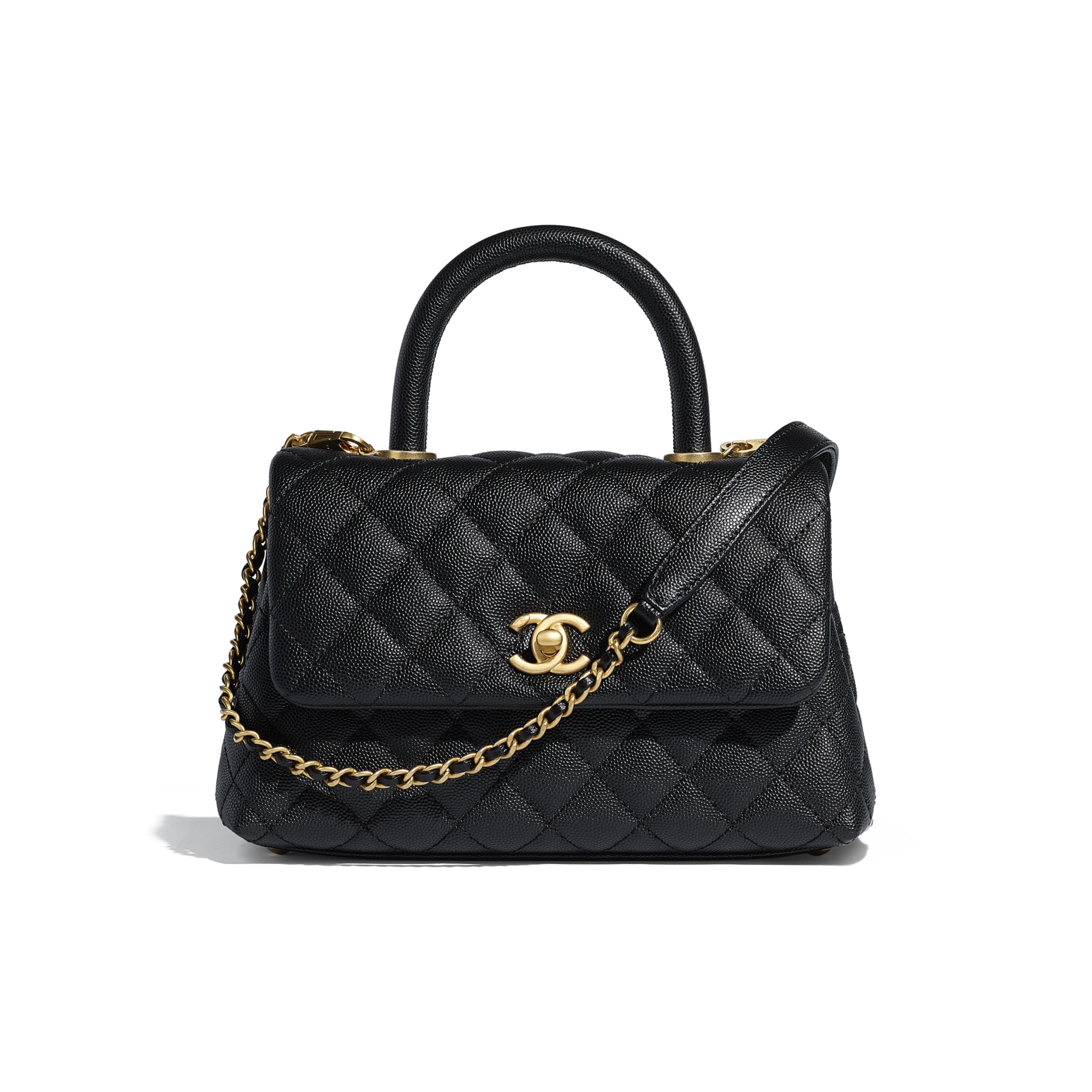Chanel Small Flap Bag With Top Handle Black - Luxury Crossbody Shoulder Bag for Women, Perfect for Date Night & Evening Events