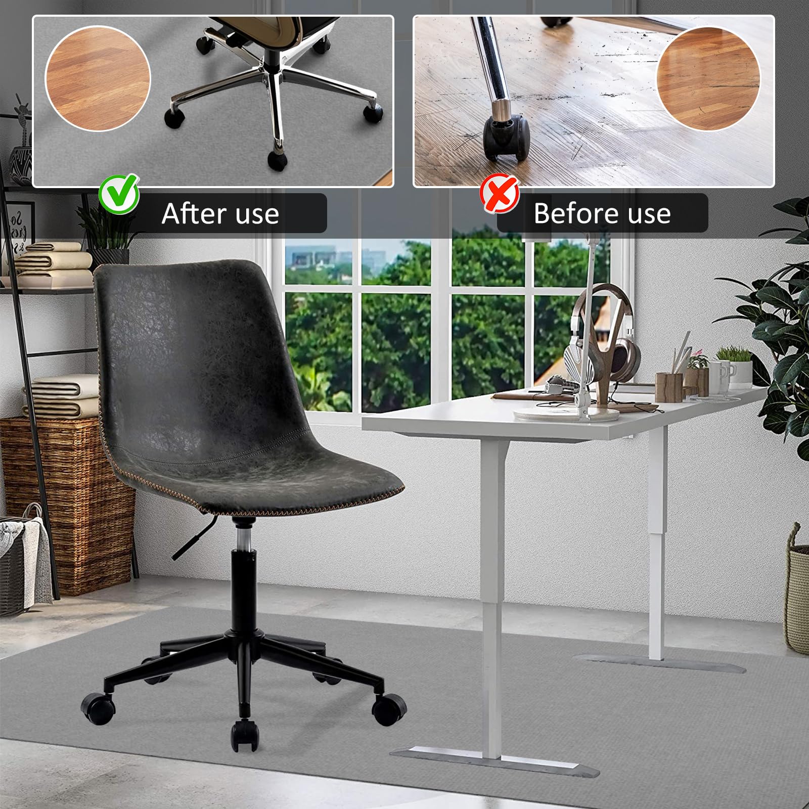 **Durable Office Chair Mat for Hardwood Floors & Tile - 36