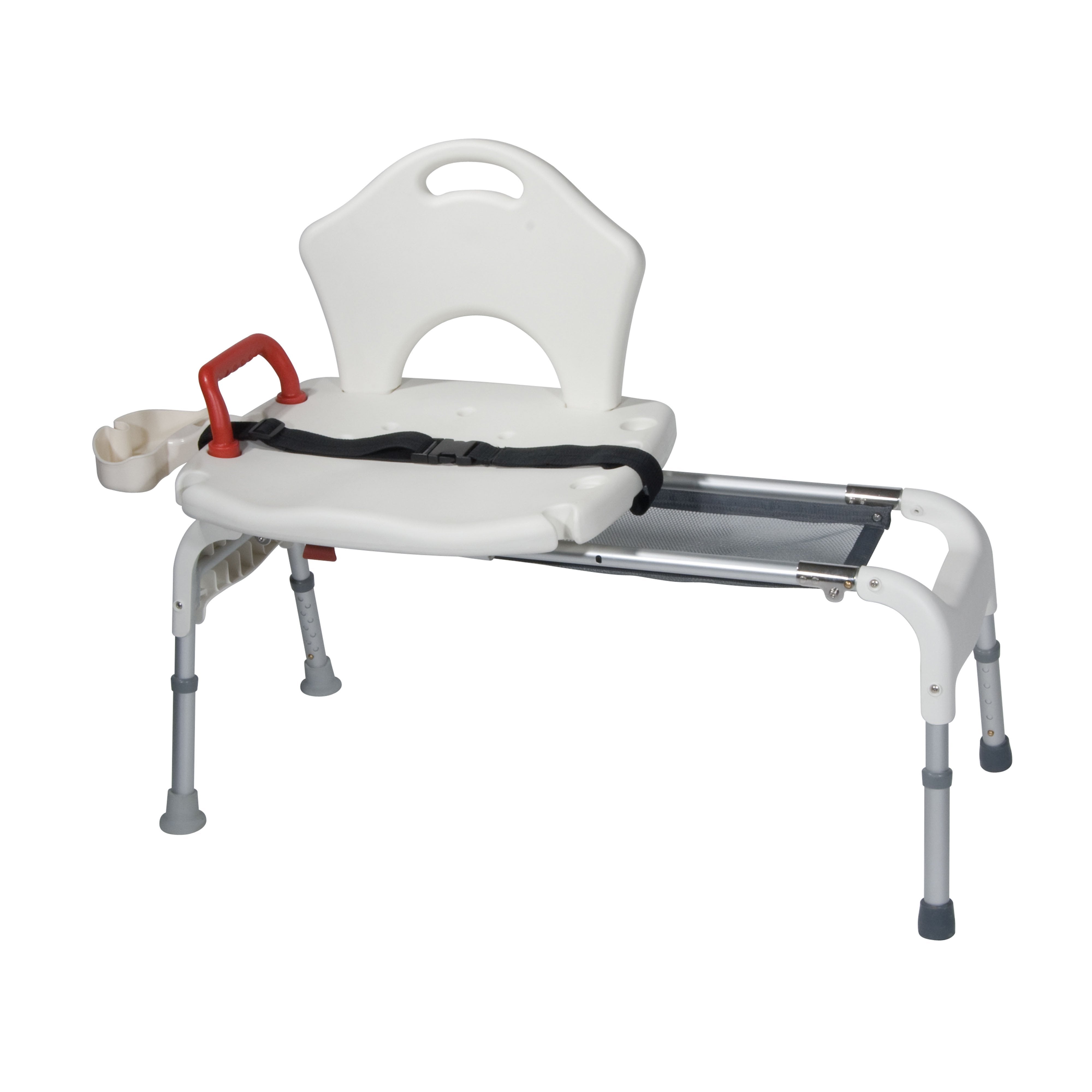 Foldable Universal Sliding Transfer Bench for Shower & Bathroom - Adjustable Height, Non-Slip Seat for Elderly & Disabled Safety - Ideal for Home Care & Mobility Assistance