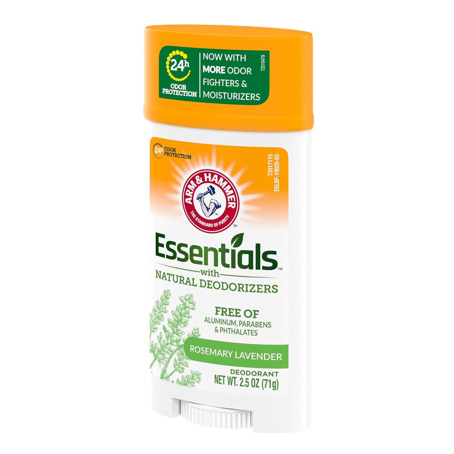 ARM & HAMMER Essentials Natural Deodorant for Women & Men - Aluminum Free, Baking Soda Based, 24 Hour Odor Protection - Perfect for Gym, Work & Daily Freshness