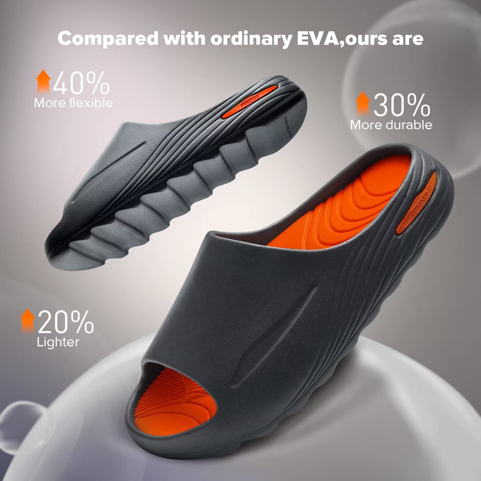 Men's Basketball Slides - Soft-Tech Arch Support Sandals for Plantar Fasciitis Relief & Sport Recovery | Breathable Open-Toe Slippers for Post-Game Relaxation, Gym & Home Use