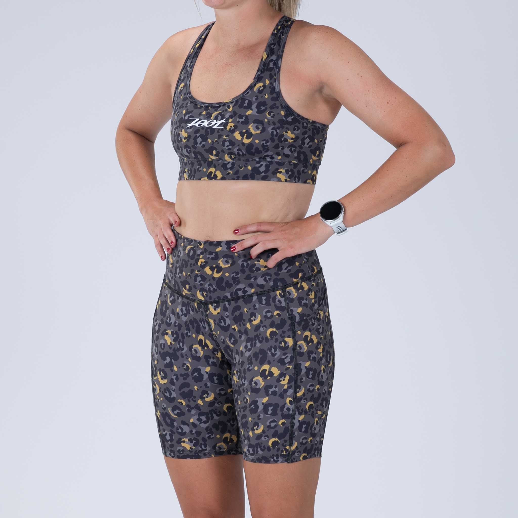 Women's Limited Edition Run Bra - Cheetah Print Sports Bra for Running, Yoga & Gym Workouts - High Support & Comfort for Active Women