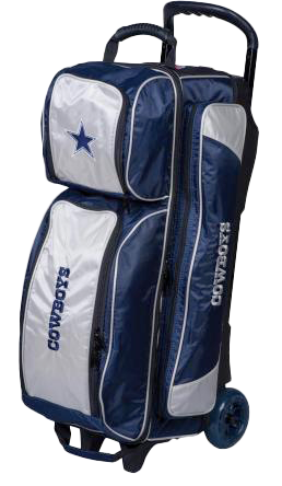 NFL Dallas Cowboys Triple Roller Bag - Official Licensed Football Team Luggage for Travel & Game Day - Durable Wheels & Spacious Compartments (Perfect for Sports Fans, Away Games & Weekend Trips)