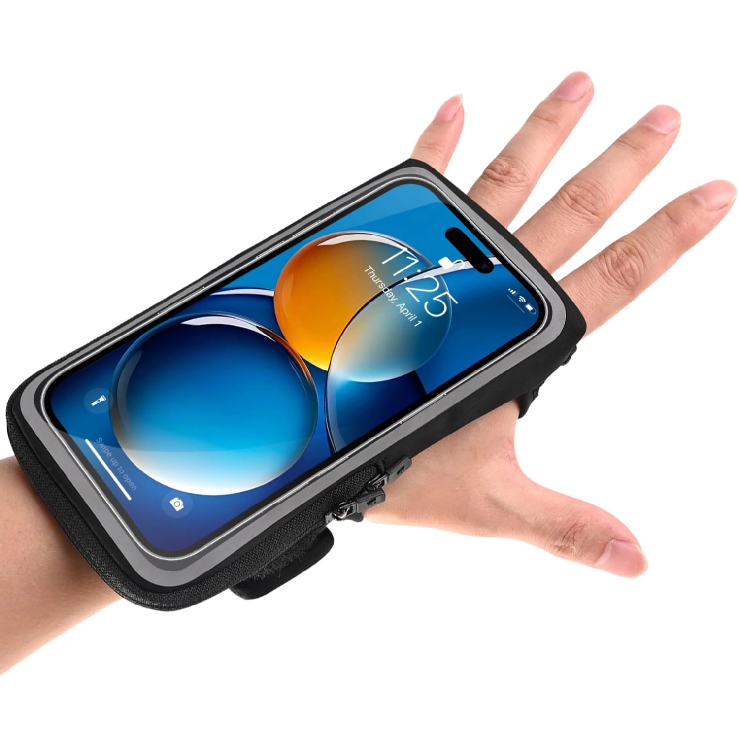 **Running Phone Armband for iPhone 16/15 Pro/14 Plus/13/11/XR/XS & Galaxy S24/S10 – Adjustable Wristband Holder for Phones 4-6.8