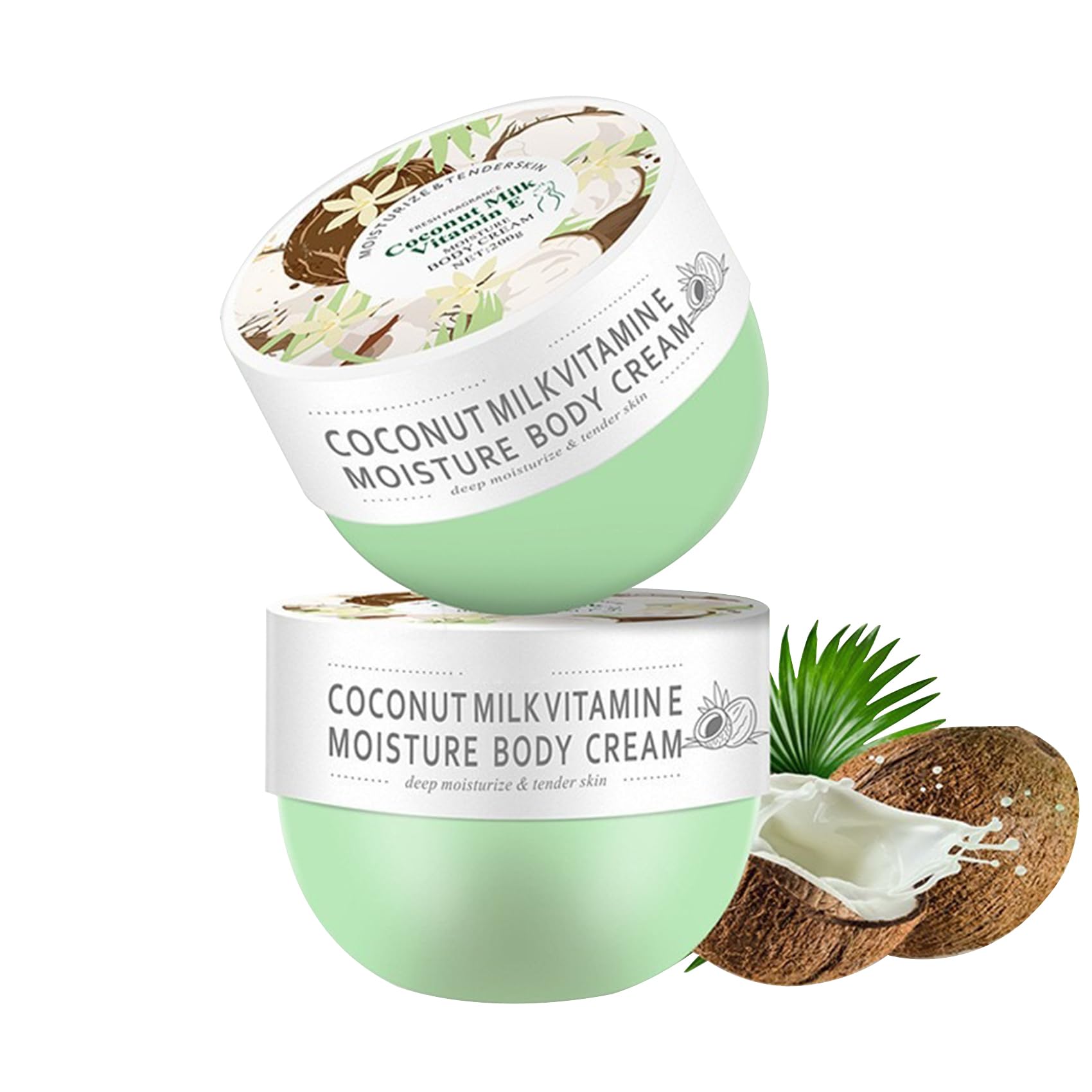 Coconut Milk Body Cream - Soothing & Nourishing Moisturizer for Dry Skin | 7.05 oz Hydrating Body Oil & Emollient Cream | Perfect for Daily Skincare Routine & Post-Shower Hydration